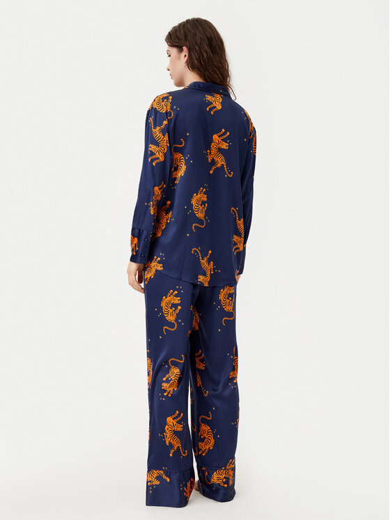 Hunkemöller Hunkemöller Pyjama Maritime Blue 300784 Dunkelblau Regular Fit