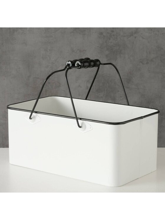 MIAhome MIAhome Kosz metalowy 13x17x30 cm ESTER-II dekoracyjny Biały
