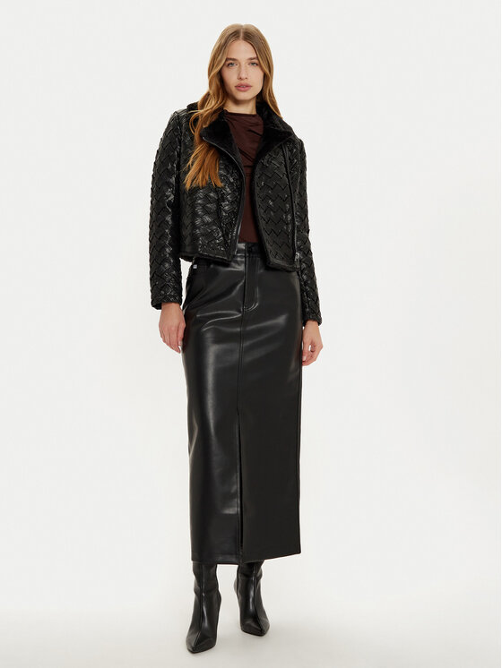 Marciano Guess Marciano Guess Куртка зі штучної шкіри Camille 4BGL31 7204A Чорний Regular Fit
