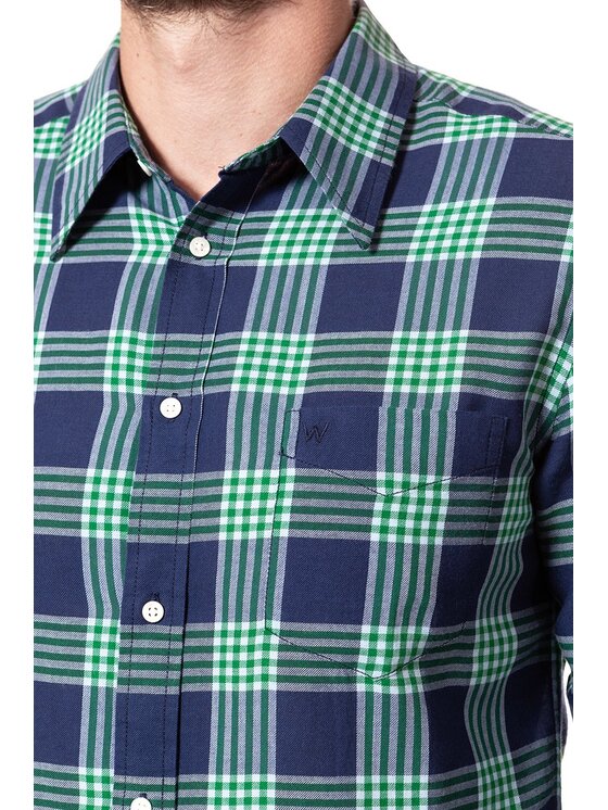 Wrangler Wrangler Camicia 1PKT SHIRT Blu Slim Fit