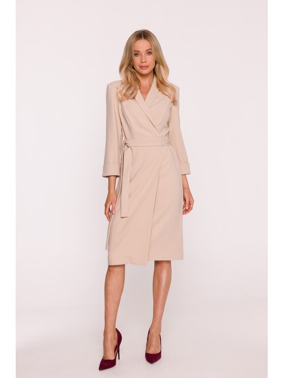 Stylove Stylove Sukienka wieczorowa S415 Beżowy A-Line Fit