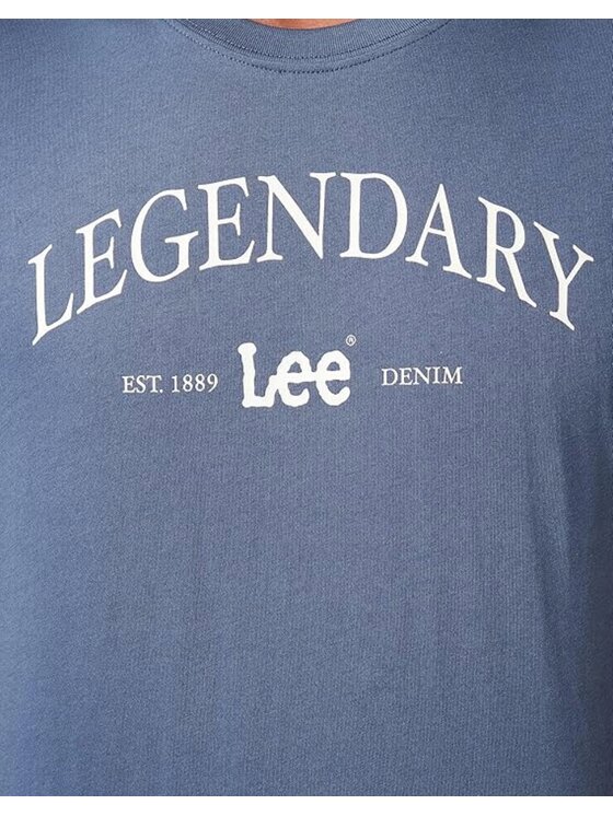 Lee Lee T-Shirt Legendary Tee Niebieski Relaxed Fit