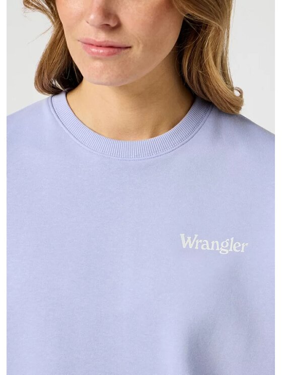 Wrangler Wrangler Bluza REGULAR SWEAT Fioletowy Regular Fit