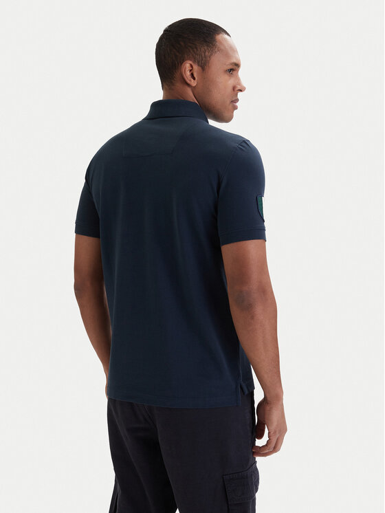 Aeronautica Militare Aeronautica Militare Тениска с яка и копчета 261PO1927UP00191 Тъмносин Regular Fit