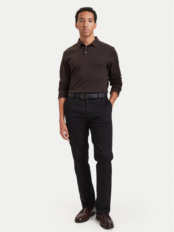 Calvin Klein Calvin Klein Poloshirt Supima LV04LH240G Dunkelbraun Slim Fit