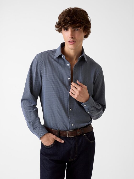Guess Guess Koszula 180762 Szary Classic Fit