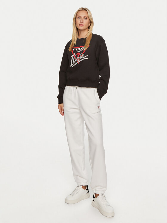 Guess Jeans Guess Jeans Pantaloni da tuta W4YB33 KC811 Bianco Regular Fit
