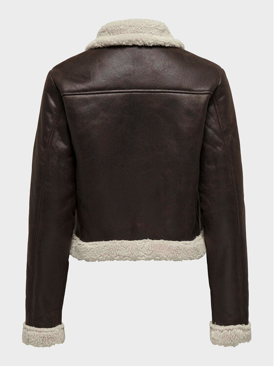 ONLY ONLY Куртка зі штучної шкіри Betty 15324138 Коричневий Regular Fit
