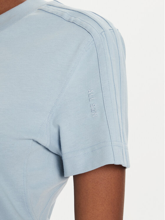 adidas adidas T-shirt ALL SZN 3-Stripes IY6846 Plava Slim Fit