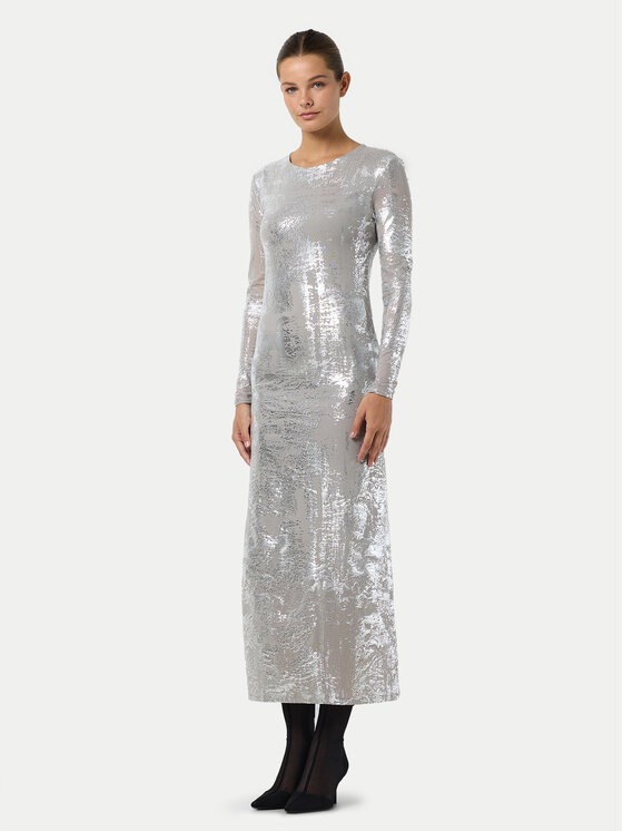 Noisy May Noisy May Cocktail obleka Lucia 27031914 Srebrna Regular Fit