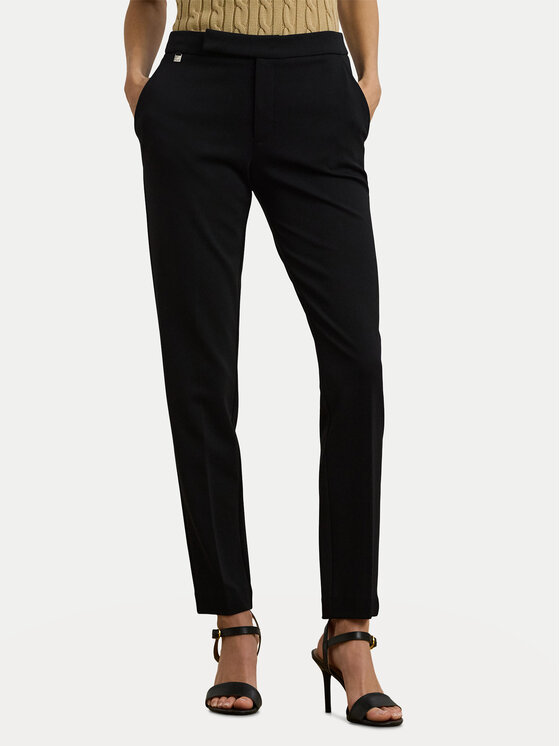 LAUREN RALPH LAUREN LAUREN RALPH LAUREN Kalhoty z materiálu 200758961002 Černá Straight Fit
