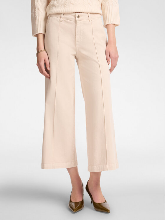 Elena Mirò Elena Mirò Pantaloni di tessuto P153P000344N002 Écru Cropp Fit