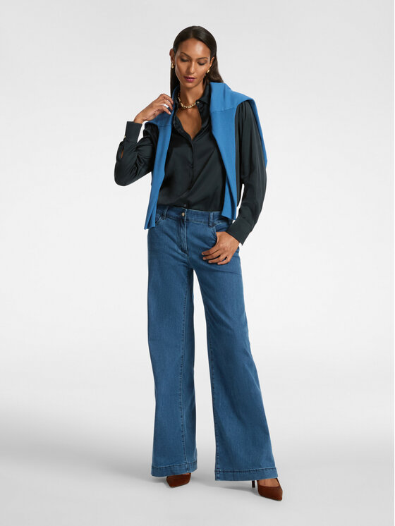 Elena Mirò Elena Mirò Camicia 5127P100232N034 Blu Slim Fit