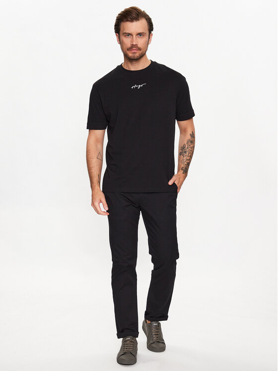 Hugo Hugo Тишърт 50486471 Черен Relaxed Fit
