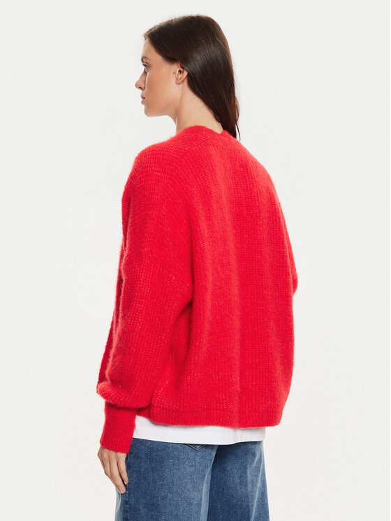 American Vintage American Vintage Cardigan EAST19AH24 Rosso Loose Fit