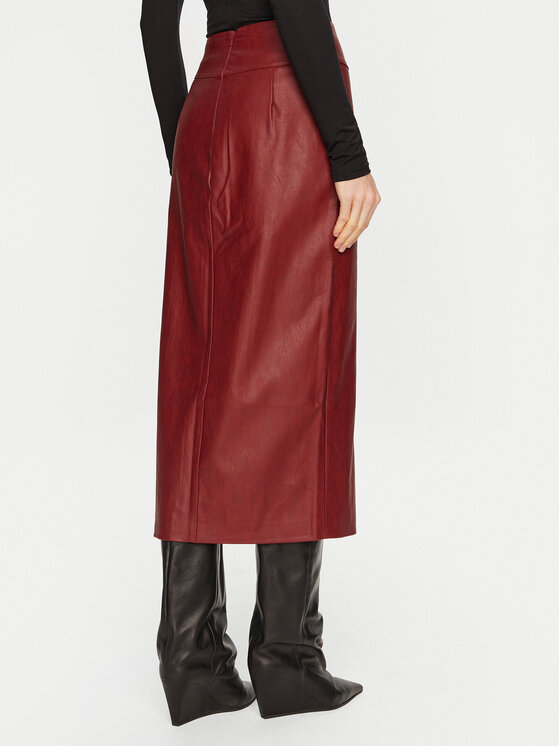 Bardot Bardot Suknja od imitacije kože Dante 58855SB2 Crvena Regular Fit