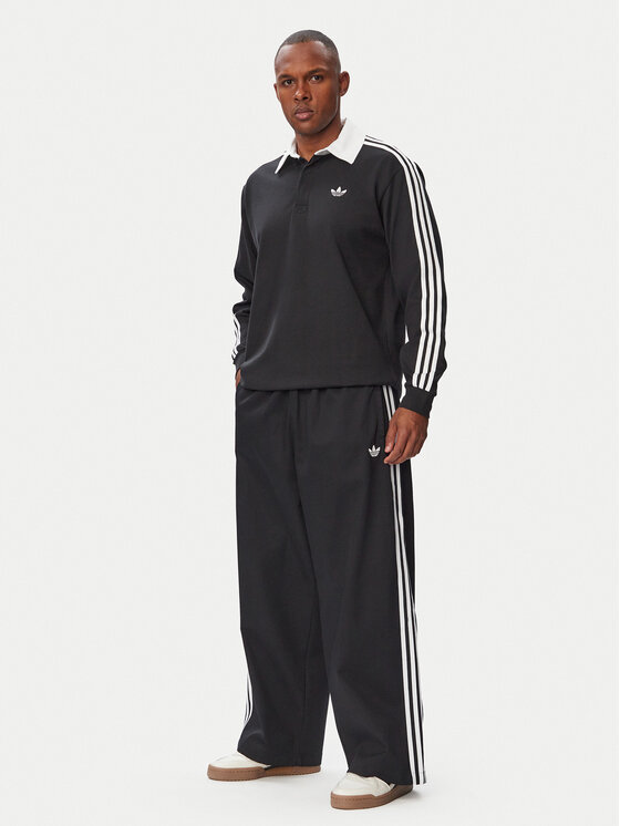adidas adidas Polo särk 3-Stripes Rugby Longsleeve Polo KE3576 Must Regular Fit