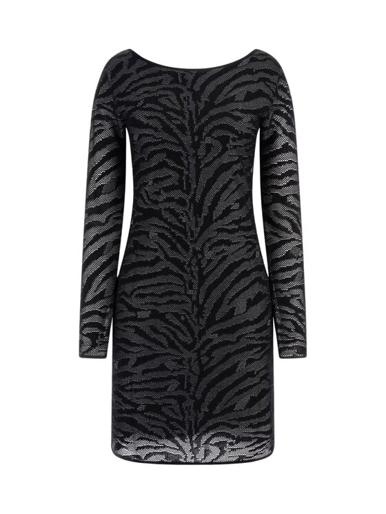 Guess Guess Sukienka koktajlowa Abito donna Czarny Slim Fit