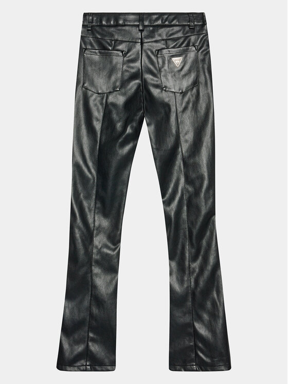 Guess Guess Pantaloni di pelle J3BB04 WE8D0 Nero Regular Fit