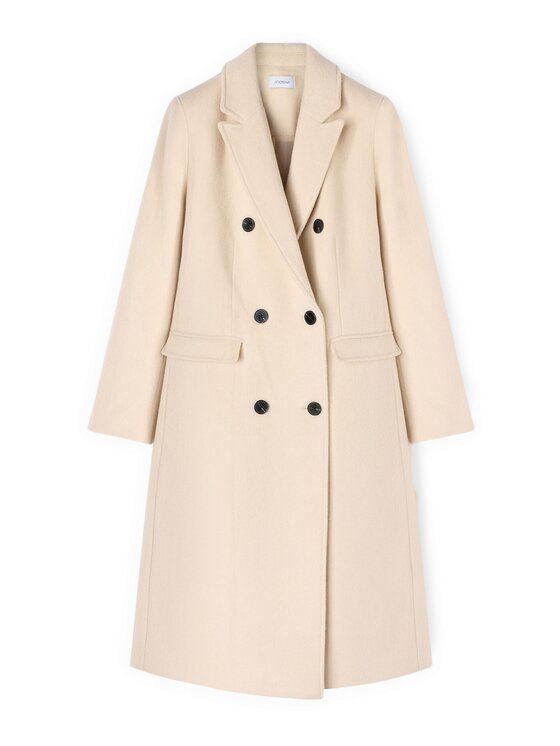 Motivi Motivi Cappotto 0084Q000602N002 Écru Regular Fit
