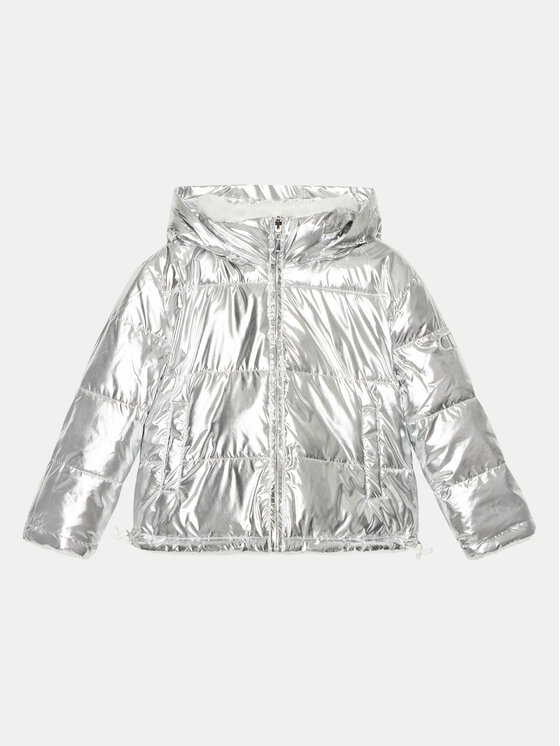 TWINSET TWINSET Winterjacke 242GJ2210 Silberfarben Loose Fit