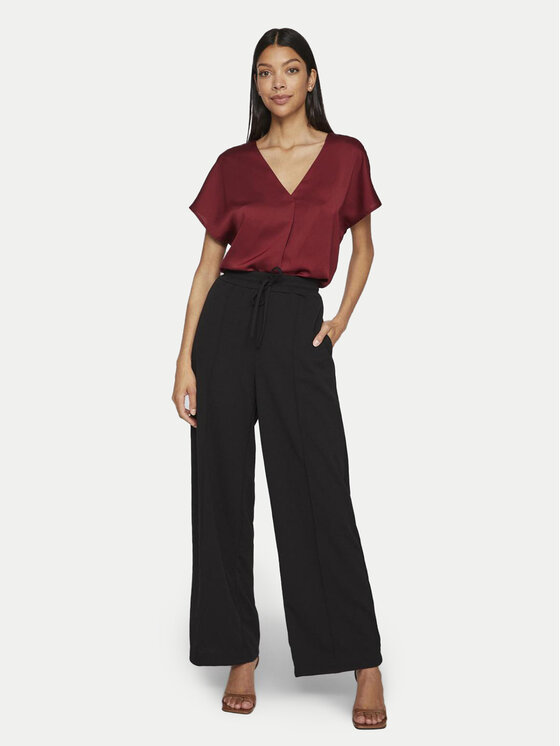 Vila Vila Majica Elliette 14089239 Tamnocrvena Regular Fit