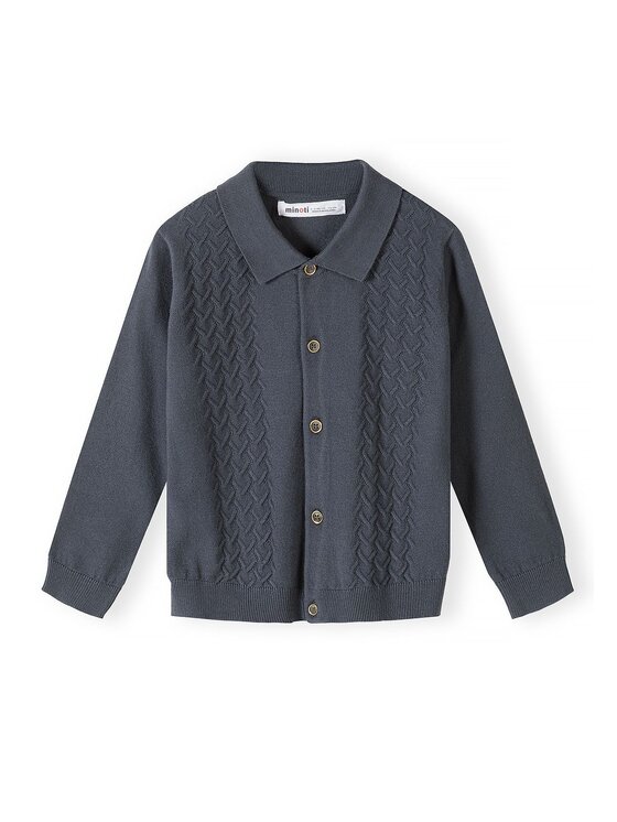 minoti minoti Kardigan 33KNIT256 Szary ciemny Regular Fit