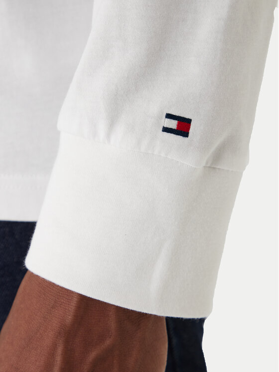 Tommy Hilfiger Tommy Hilfiger Hosszú ujjú Brand Love MW0MW41454 Fehér Regular Fit