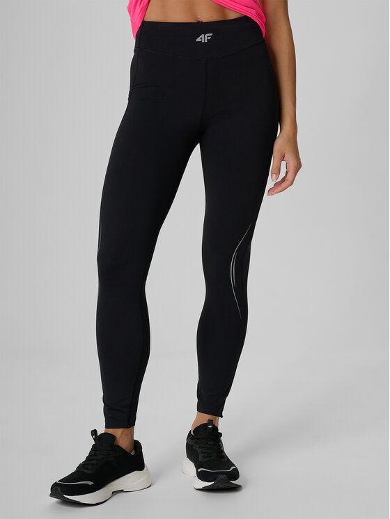 4F 4F Legíny RUNNING Černá Slim Fit