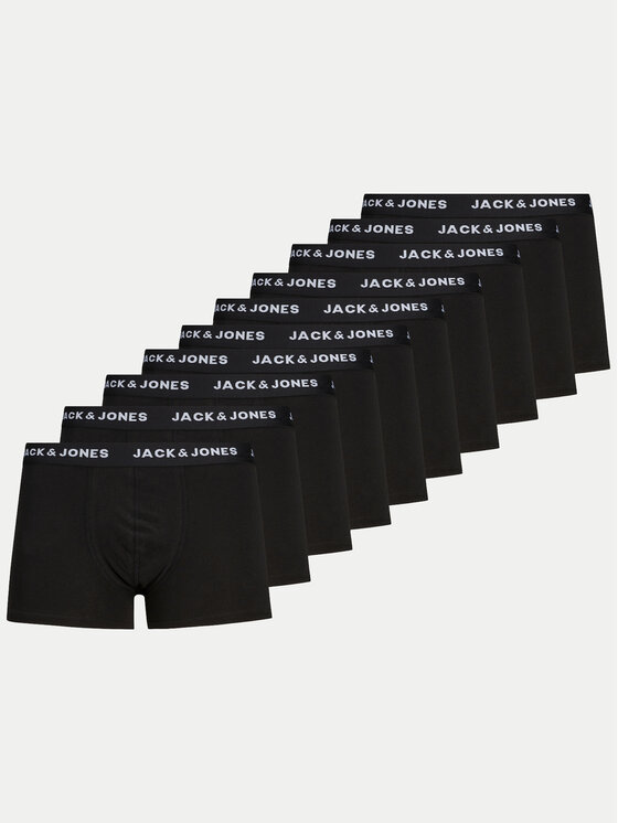 Jack&Jones Jack&Jones Set od 10 pari bokserica Solid 12189937 Crna