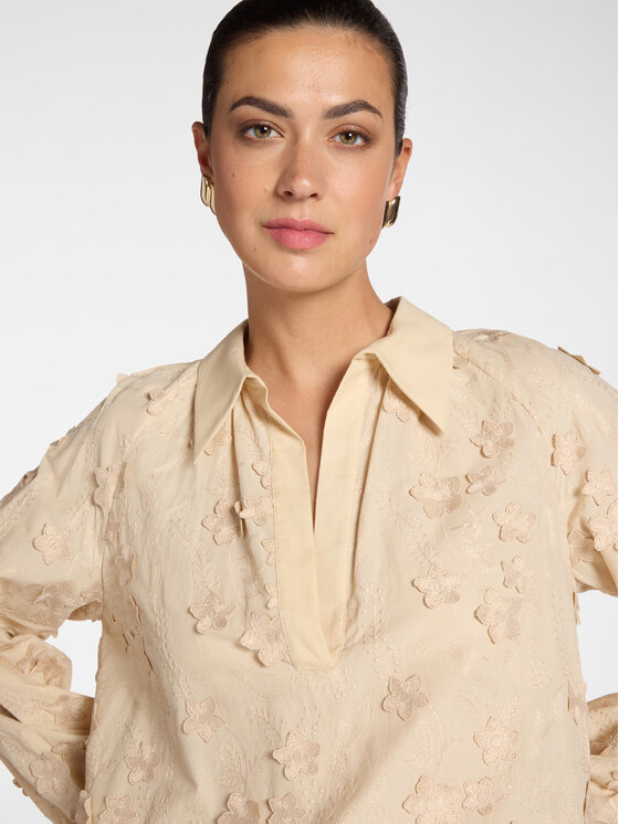 Elena Mirò Elena Mirò Bluzka 2154Z000060N002 Kremowy A-Line Fit