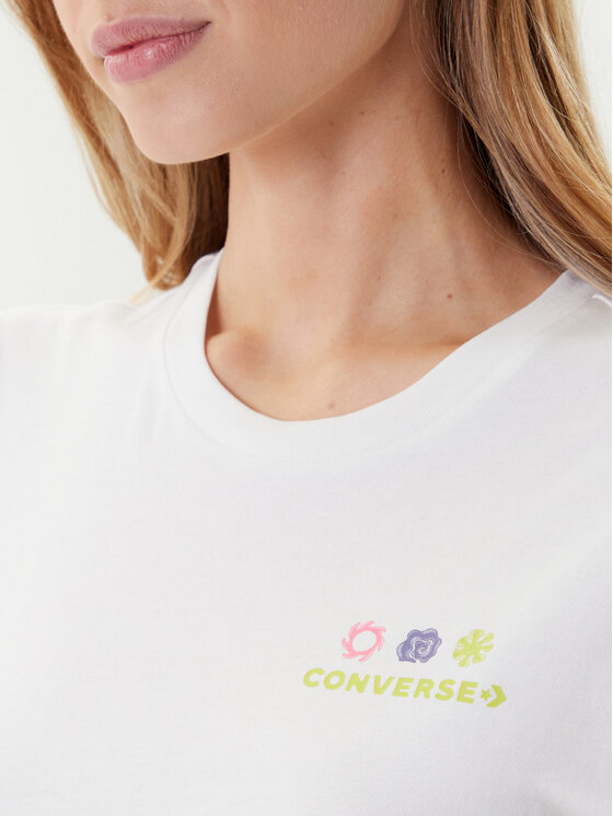 Converse Converse T-Shirt Sea 10027759-A01 Bílá Regular Fit