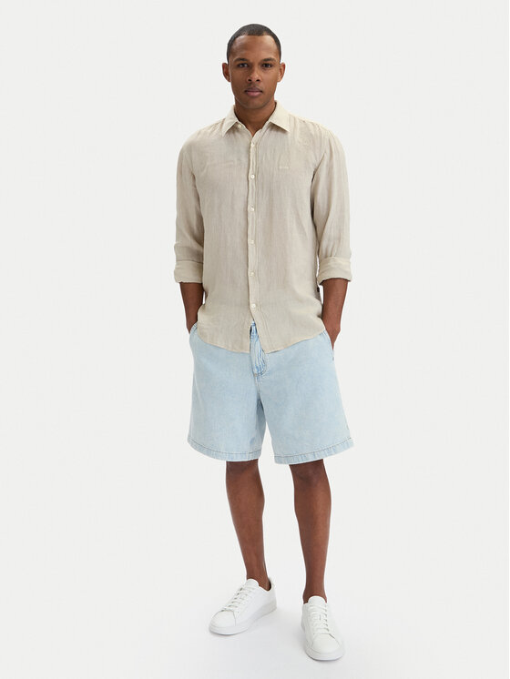 BOSS BOSS Hemd Relegant 50567579 Beige Regular Fit