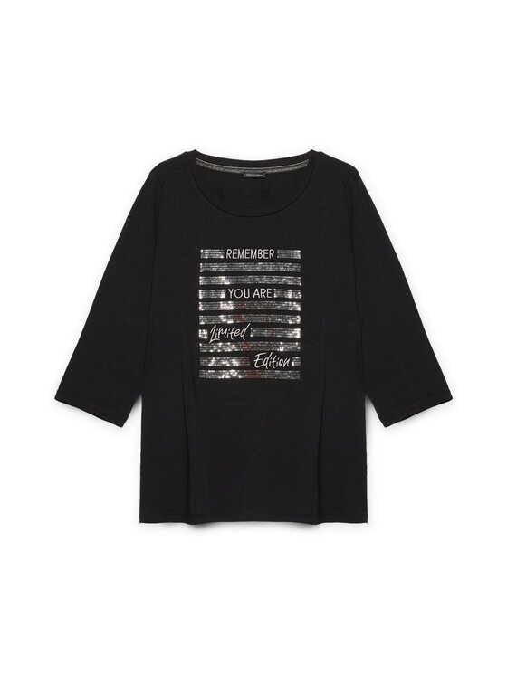 Fiorella Rubino Fiorella Rubino T-Shirt G228L008533N033 Czarny Regular Fit