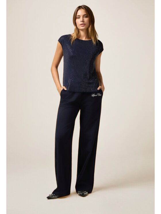 Oltre Oltre T-shirt G405J004199N034 Blu Slim Fit