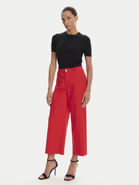 Vero Moda Vero Moda Ohlapne hlače Wild Kayla 10307837 Rdeča Wide Leg