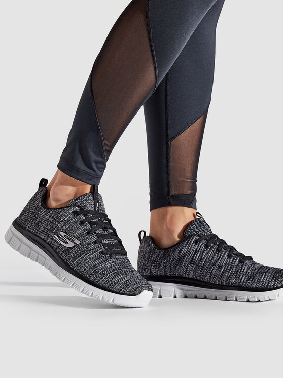 Skechers Skechers Снікерcи Twisted Fortune 12614/BKW Сірий