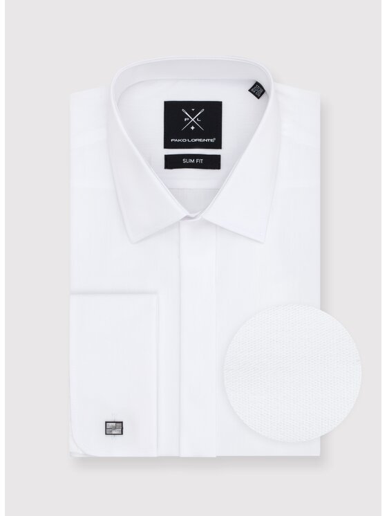 Pako Lorente Pako Lorente Koszula P000B-1X-407 Biały Slim Fit