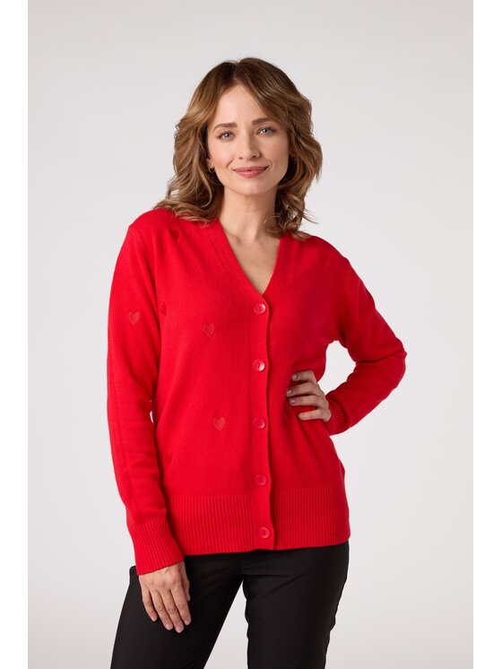 QUIOSQUE Sveter QUIOSQUE 6VL005601 Červená Regular Fit