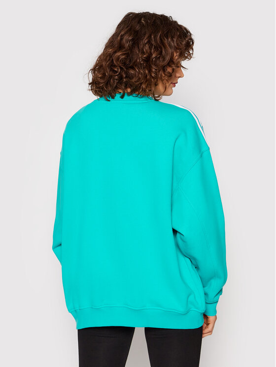 Felpa adicolor HB9471 Blu Relaxed Fit