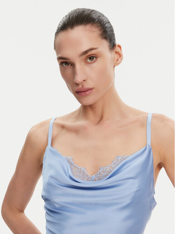 Guess Guess Rochie de seară W5GT10 WF1T2 Albastru Slim Fit