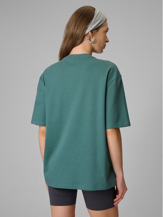 4F 4F T-Shirt CAMP Turkusowy Loose Fit
