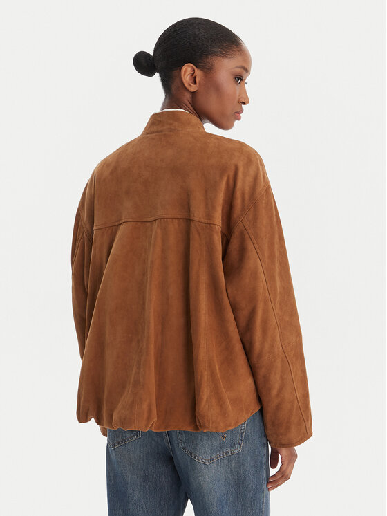 Marella Marella Usnjena jakna Orata 2613441074 Rjava Relaxed Fit