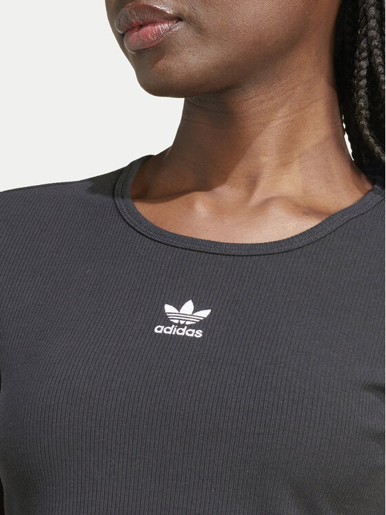 adidas adidas T-krekls Essentials IY9664 Melns Slim Fit