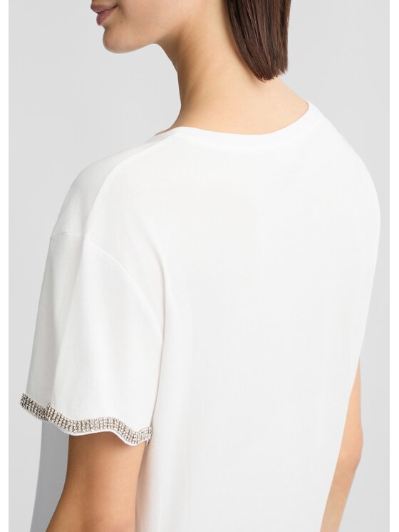 Liu Jo Liu Jo T-Shirt WA5182JS90411110 Biały Regular Fit
