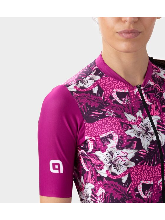 Alé Cycling Alé Cycling Koszulka rowerowa PR-E Hibiscus Różowy Fitted Fit