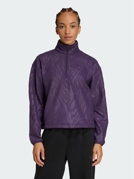 adidas adidas Bluza AOP Fioletowy Loose Fit