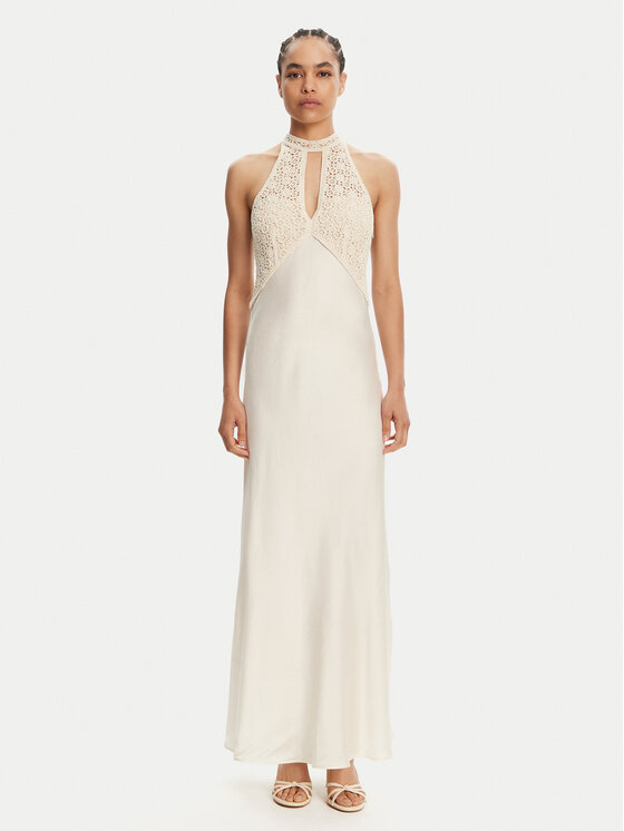 TWINSET TWINSET Abendkleid 251TT2080 Écru Slim Fit