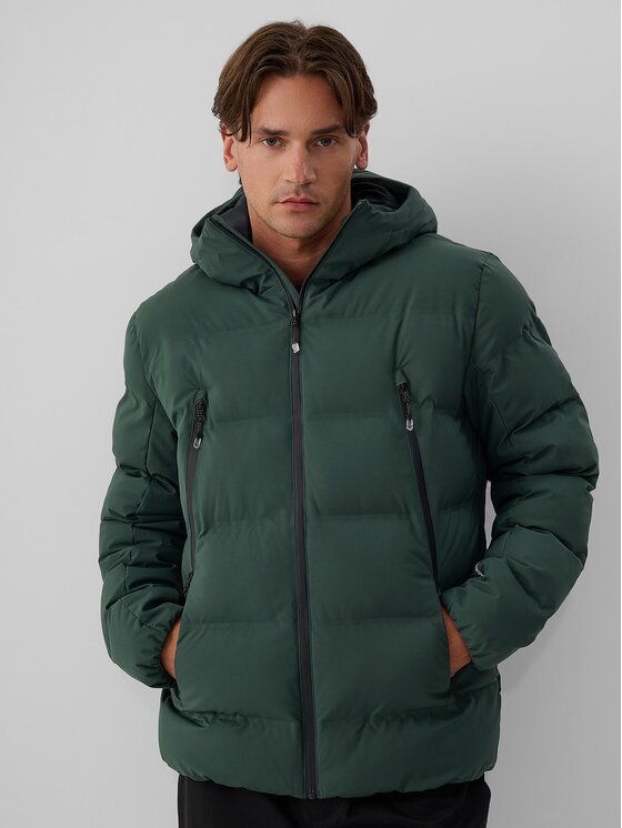 4F 4F Kurtka zimowa 4FRAW26TTJAM1377-40S Zielony Regular Fit