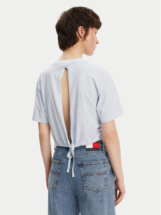 Tommy Jeans Tommy Jeans T-shirt DW0DW20324 Svijetloplava Relaxed Fit